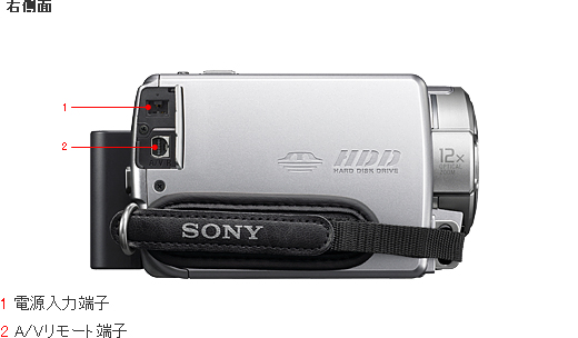 HDR-XR350V 各部名称 | デジタルビデオカメラ Handycam ハンディカム