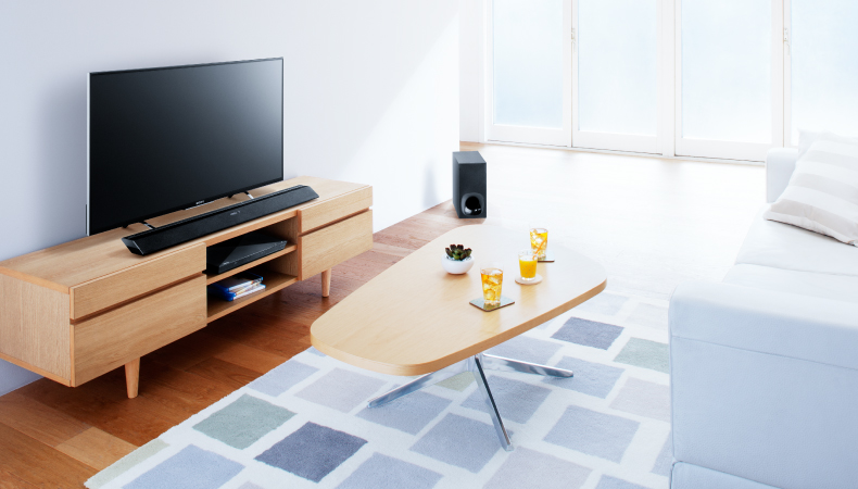 HT-CT380 特長 : デザイン | サウンドバー／ホームシアターシステム