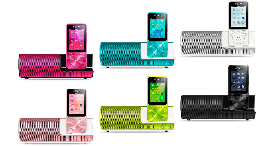 ウォークマンSONY NW-S313K アクティブスピーカーセット(ピンク