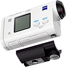 HDR-AS200V/AS200VR 特長 : 装着しやすく使いやすい、小型・軽量