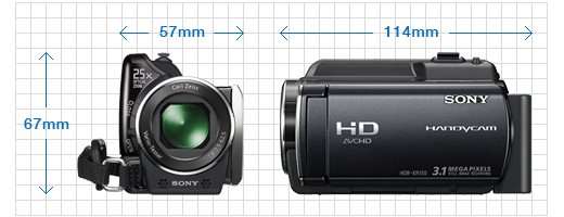 HDR-XR150 特長 : 手軽に使える小型・軽量 | デジタルビデオカメラ