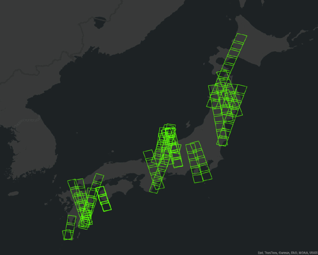 国内・国外の自然災害における「だいち2号」による緊急観測対応