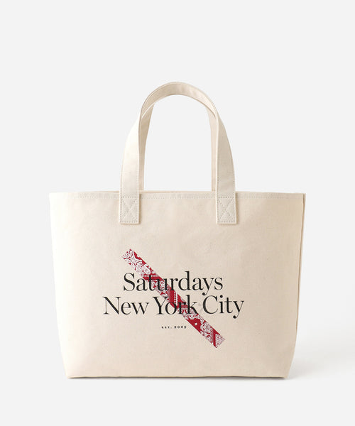 MIYAGIHIDETAKA x Saturdays Bandana Slash Tote Bag | Saturdays NYC