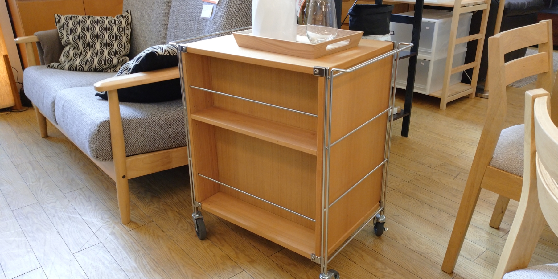 無印良品 MUJI キャビネット チェスト 収納ケース キッチンワゴン