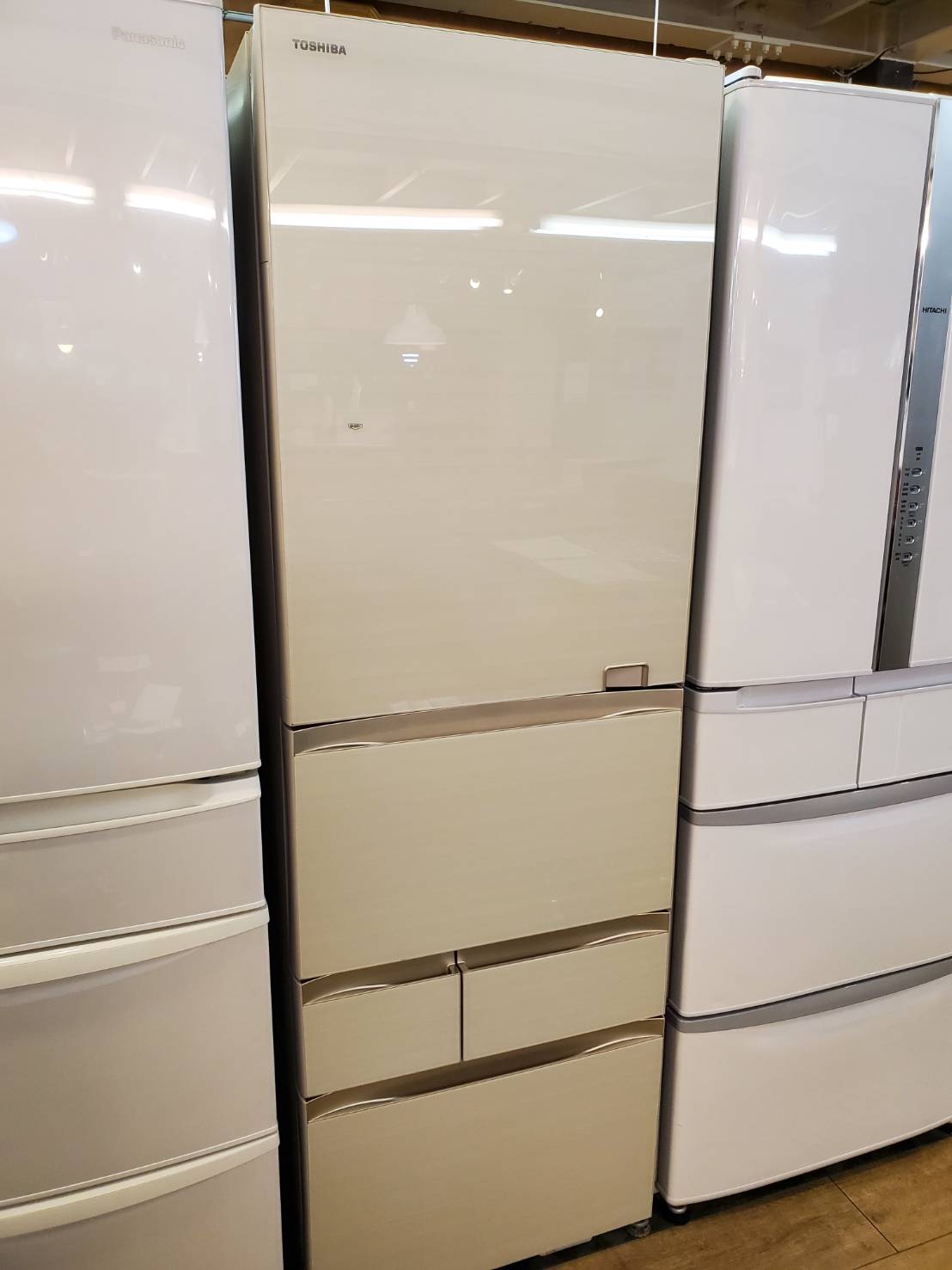 ☆TOSHIBA 東芝 VEGETA ベジータ 465L 5ドア冷蔵庫 ラピスアイボリー
