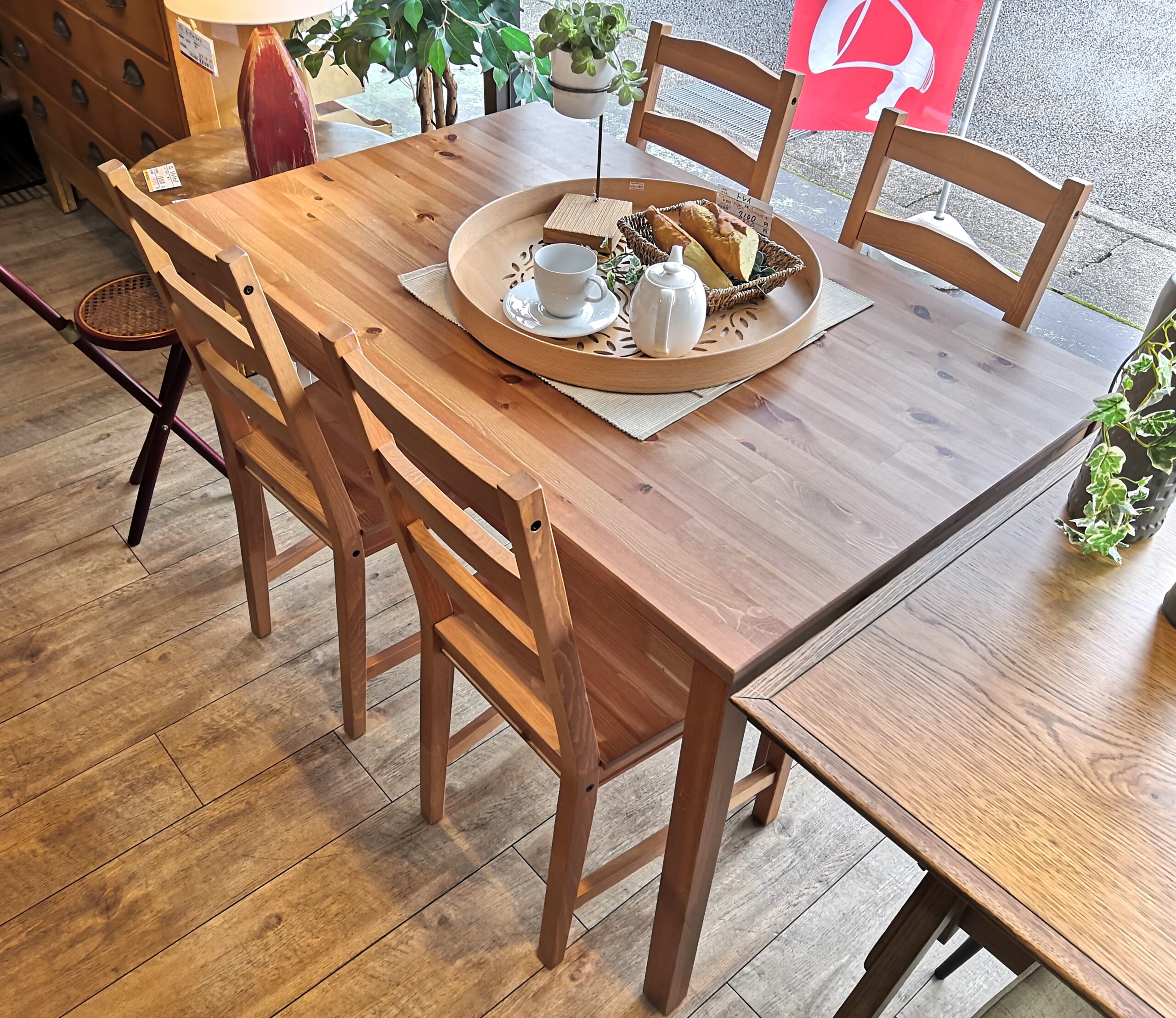 IKEA テーブル チェア 3点セット ダイニングセット デスク シンプル