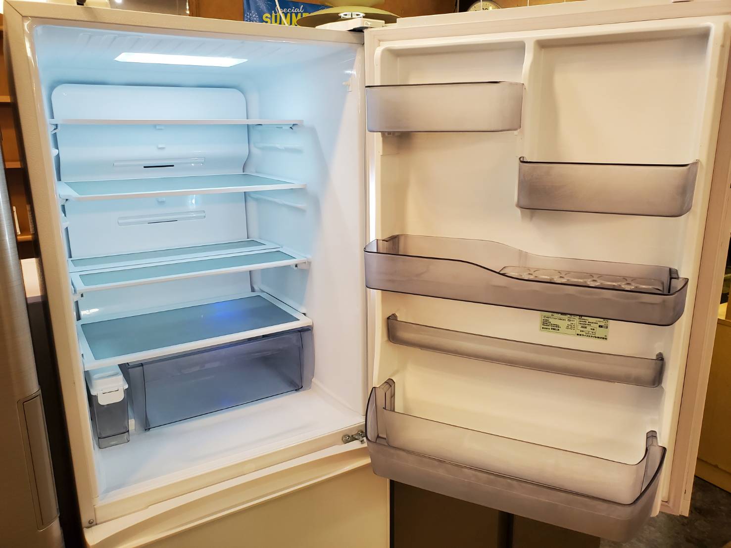 ☆TOSHIOBA 東芝 411L 5ドア冷蔵庫 グランホワイト 2020年製 右開き