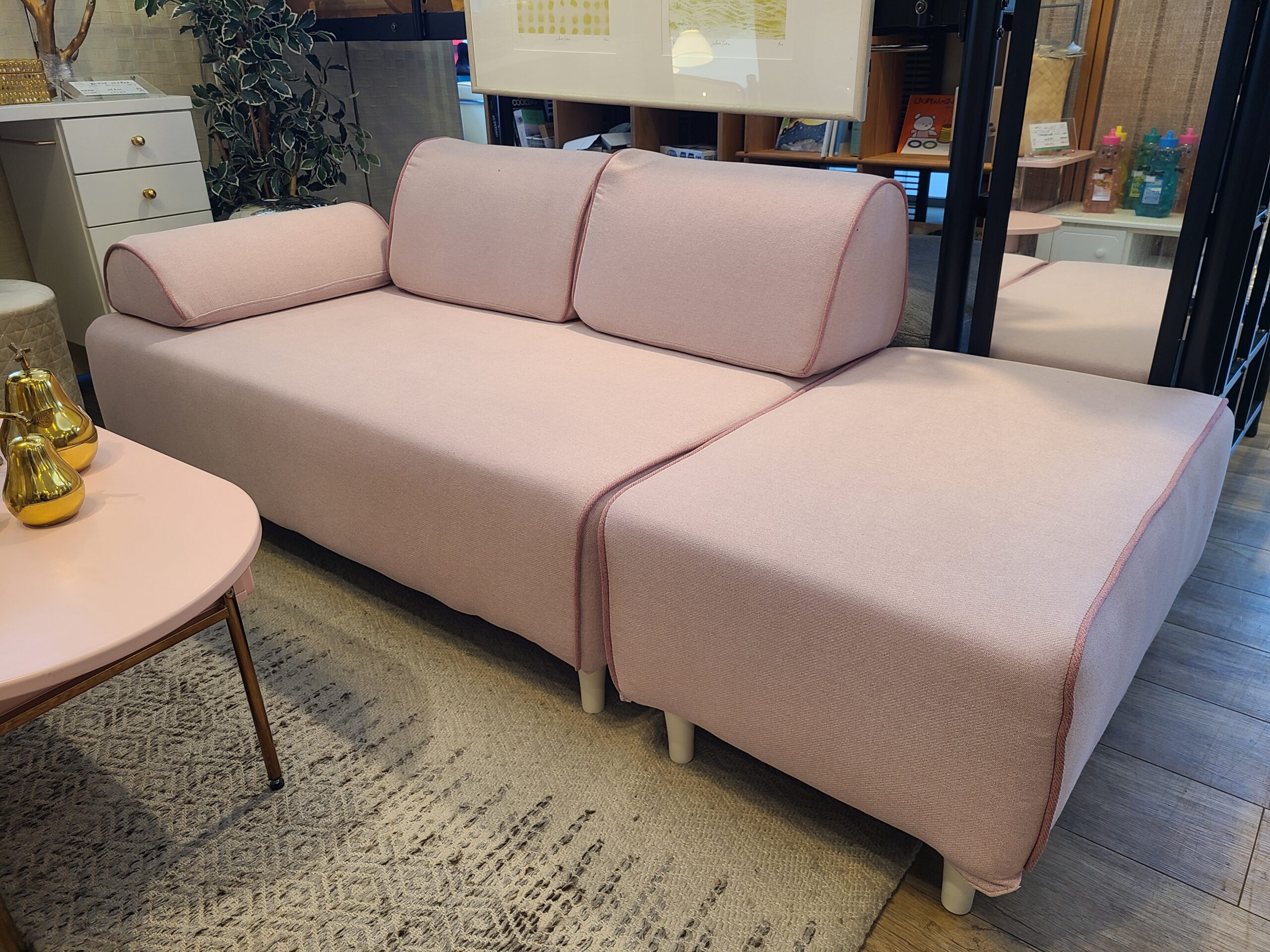 Francfranc / フランフラン ソミュール ソファ ピンク オットマン付き