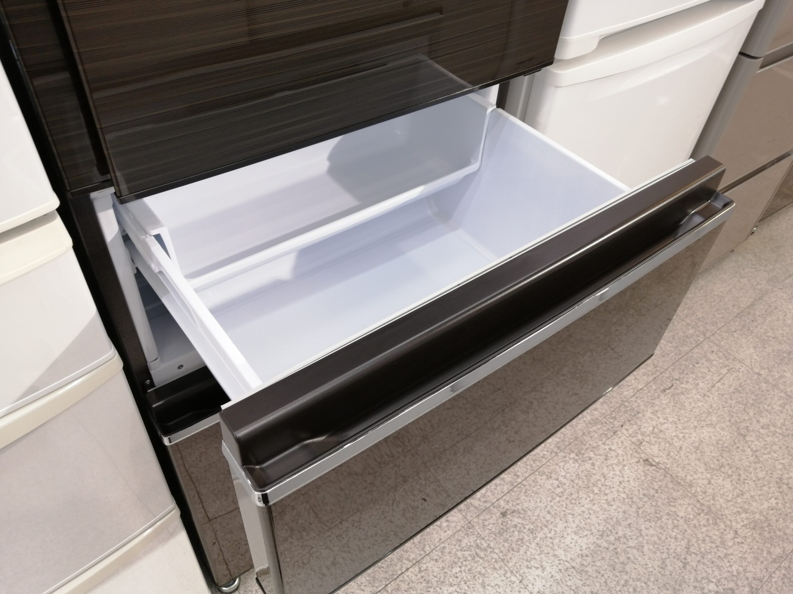 中古品】三菱 MITSUBISHI 365L 3ドア冷蔵庫 MR-CX37F-BR 2021年製 右