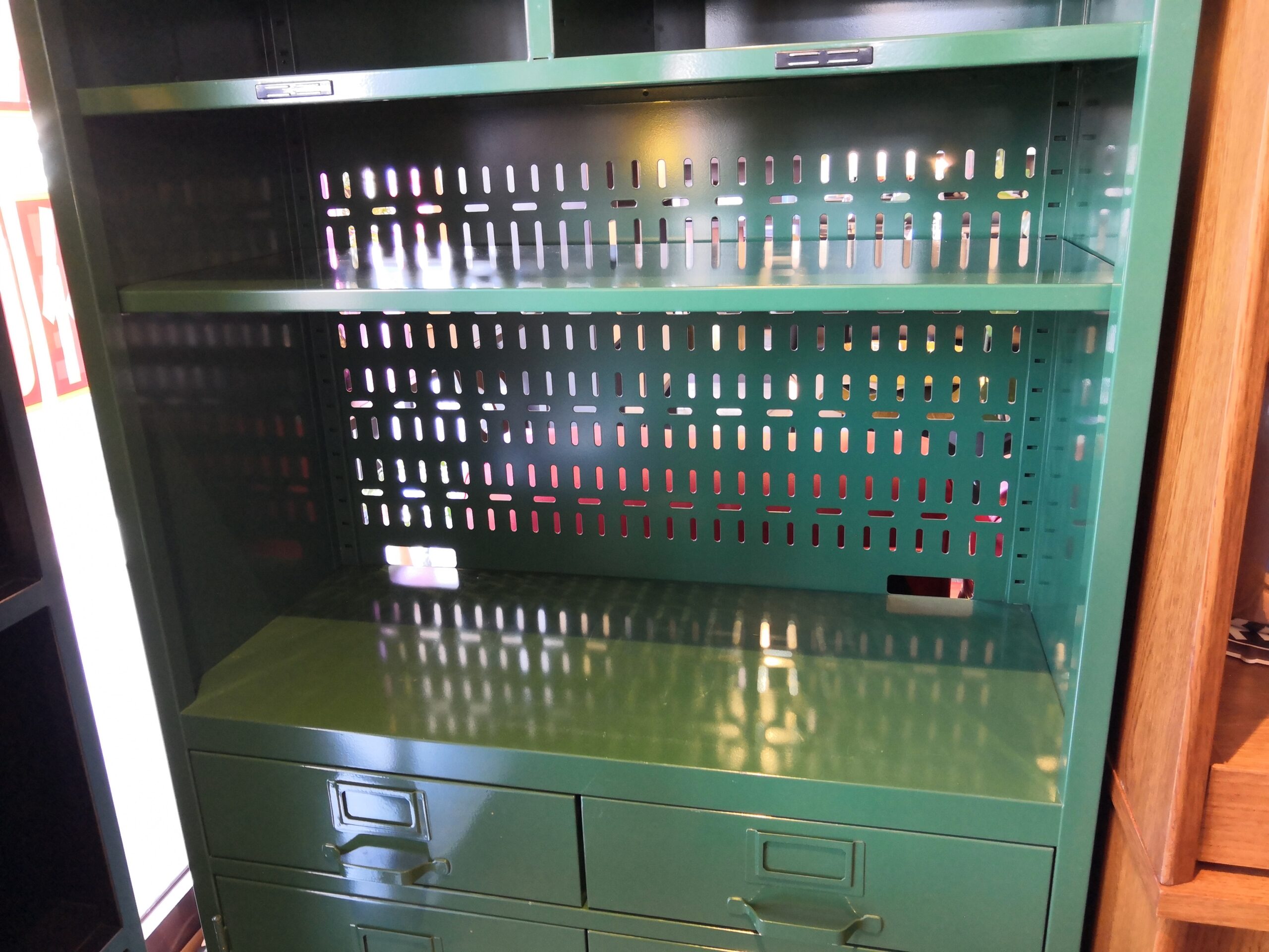 中古品】unico FUNC ファンク レトロモダン 無機質 スチール グリーン