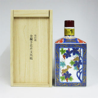 響21年 有田焼 金襴手花卉文角瓶 2010 サントリー - お酒買取