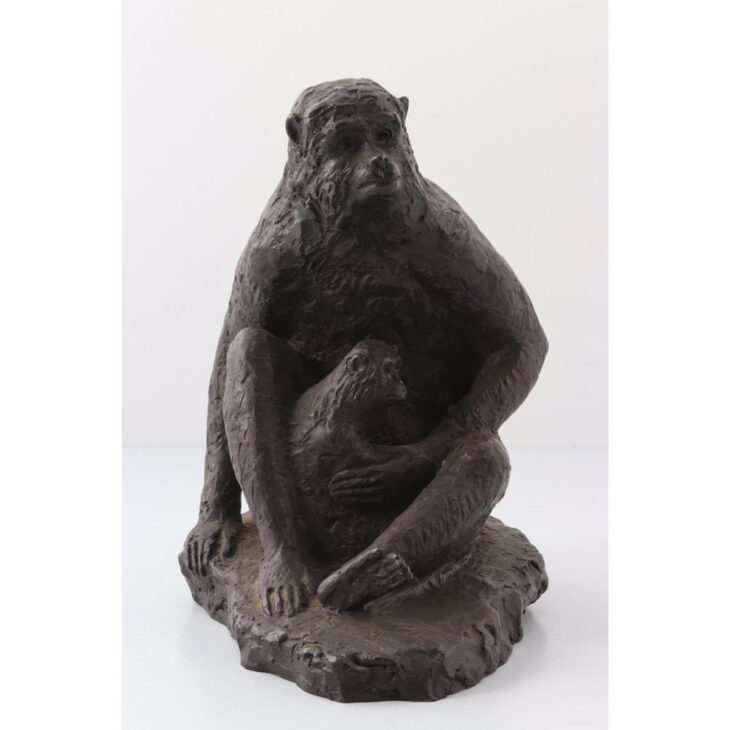 彫刻家 佐藤助雄 ブロンズ 猿像 置物 銅像 | さくら堂