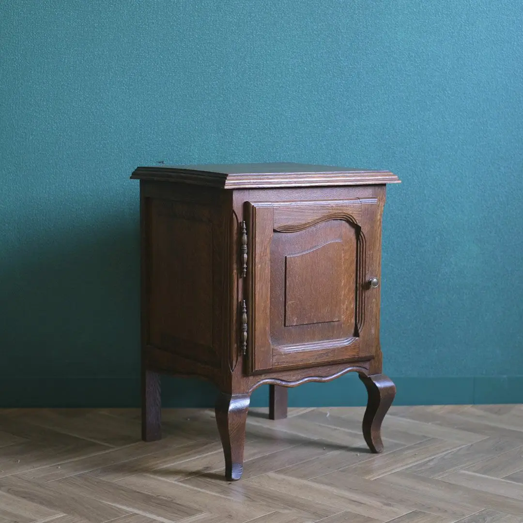 フランスアンティーク木製ベッドサイドキャビネット/ナイトテーブル机