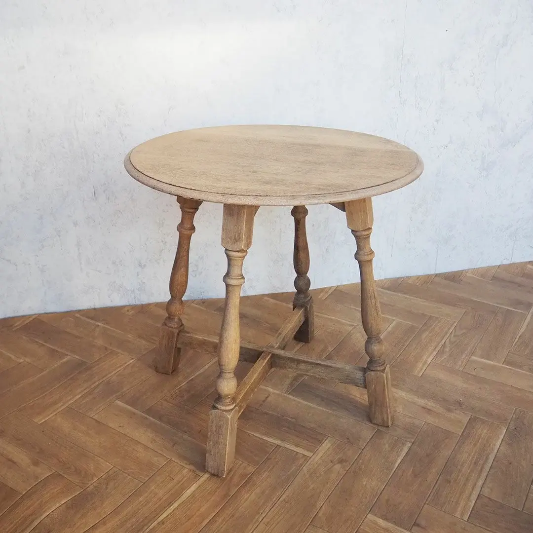 アンティーク オークコーヒーテーブル フランス 剥離されたサイド