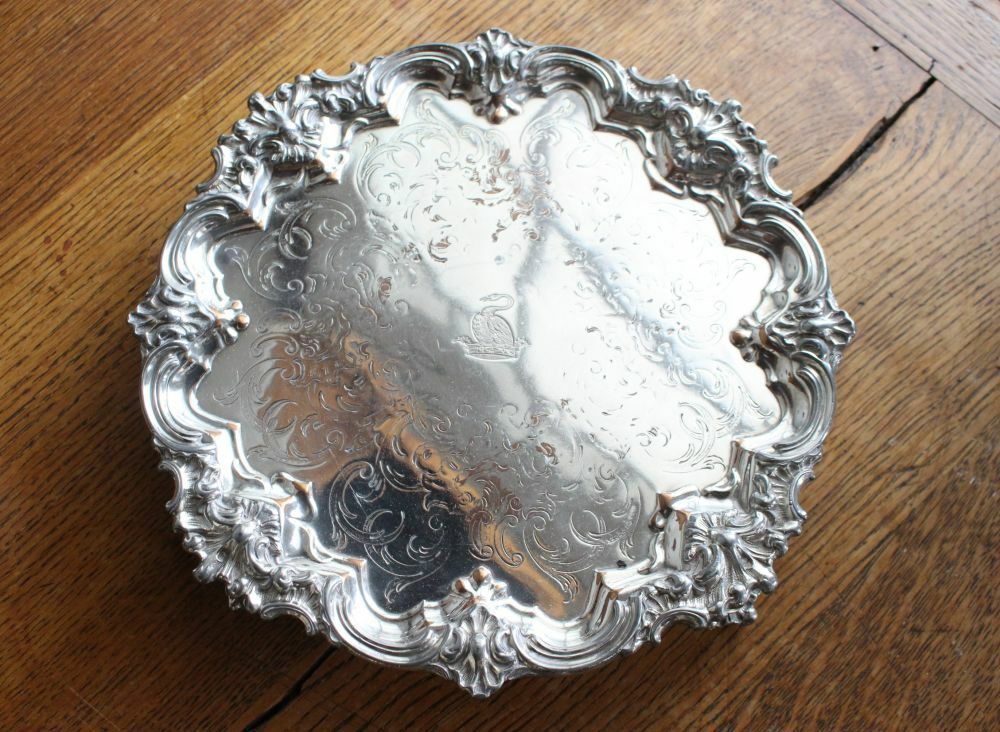 銀食器/アンティーク・シルバープレートトレイ/スワン | 雑貨と