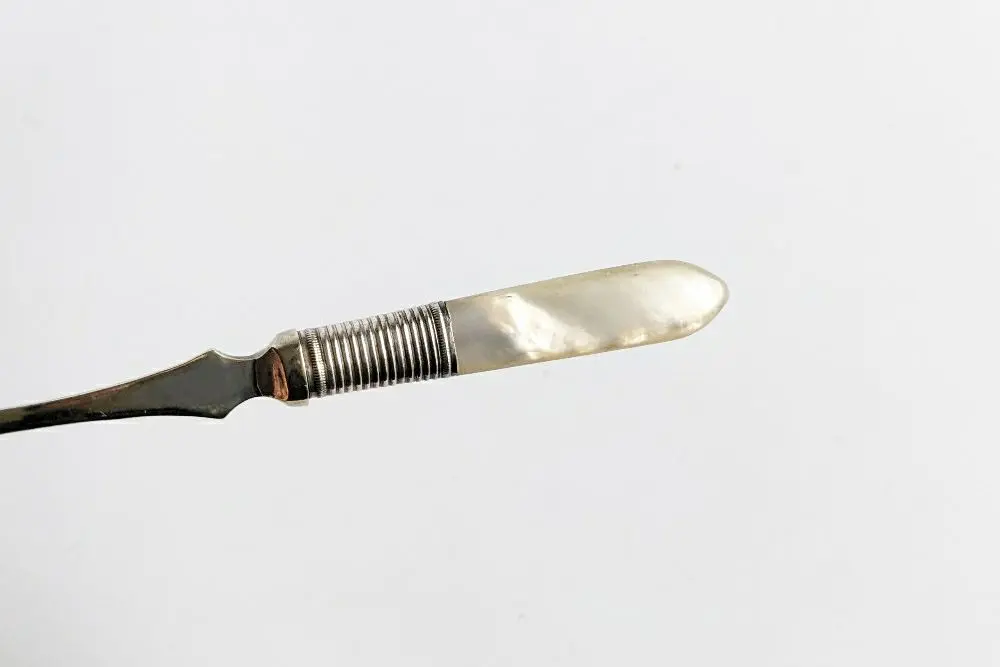 アンティーク シュガーシフタースプーン白蝶貝 イギリス カトラリー