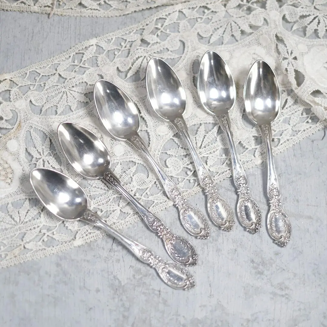 アンティーク ティースプーン フランス シルバープレート カトラリー