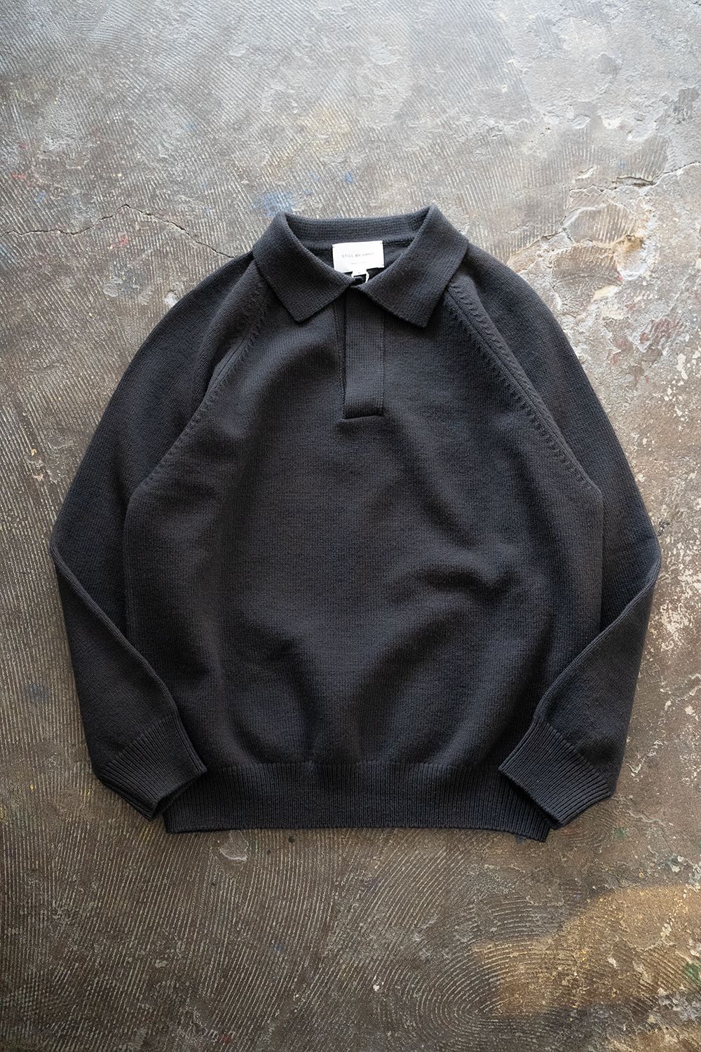 STILL BY HAND - 【ラスト1点】【23AW】7Gスキッパーポロニット