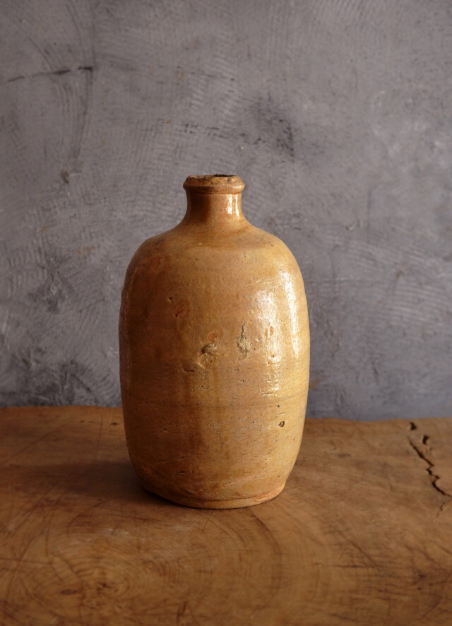 古瀬戸 飴釉 瓢形徳利 共箱 酒器 花生 花入 花器 骨董 古美術