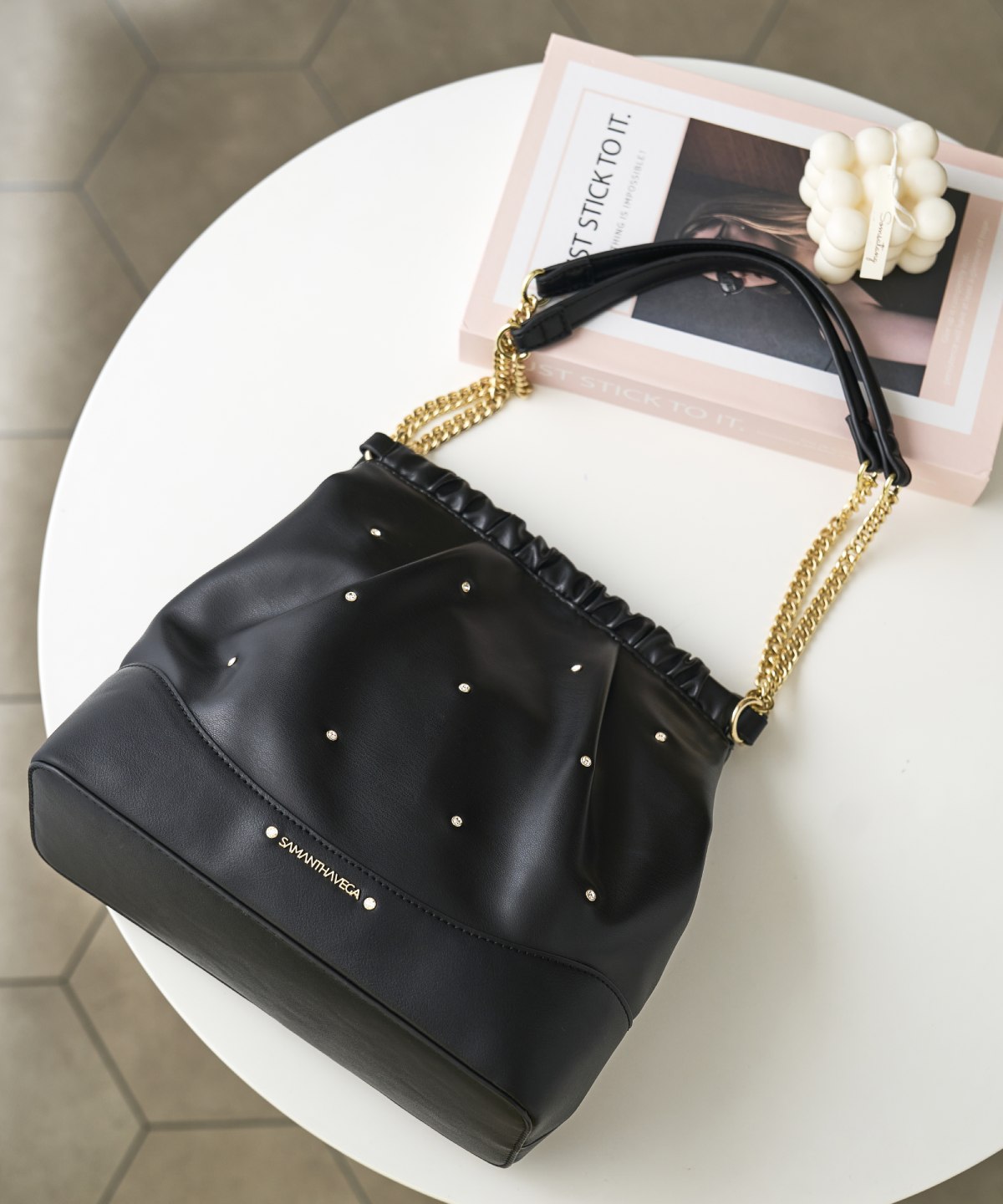 スムースチェーンハンドバッグ(FREE ブラック): SAMANTHAVEGAサマンサ