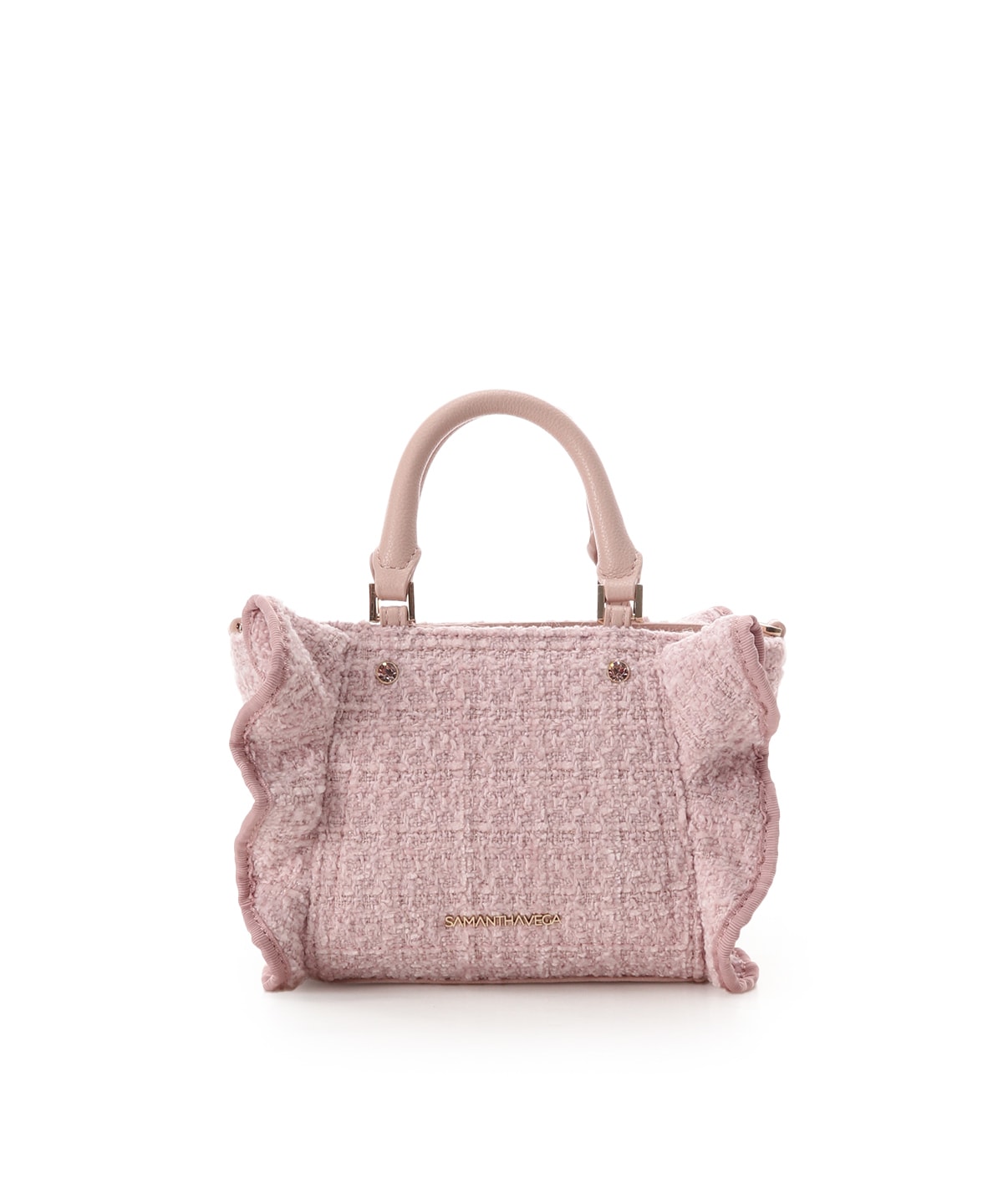 ツイードフリルミニショルダーバッグ(FREE ピンク): SAMANTHAVEGA