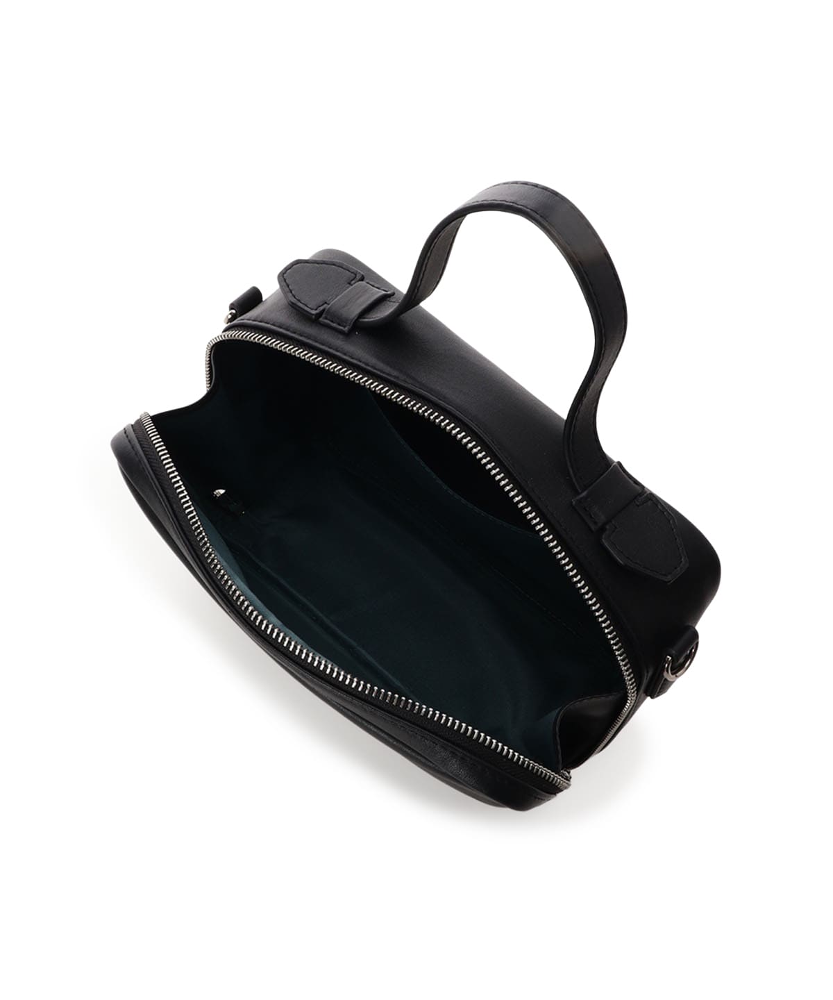 スクエアジップレザー ショルダーバッグ(FREE ブラック): Samantha