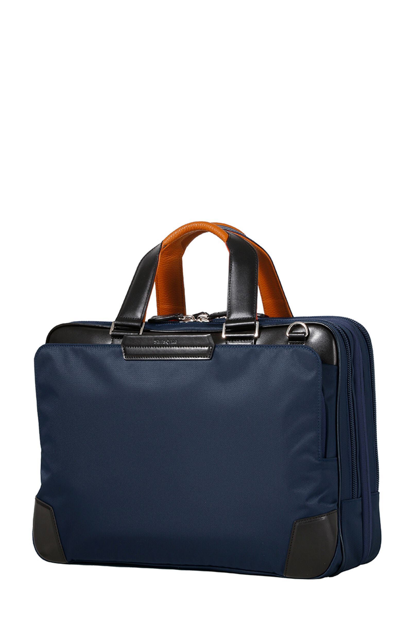 エピッド 4 ブリーフケース エキスパンダブル ネイビー/オレンジ