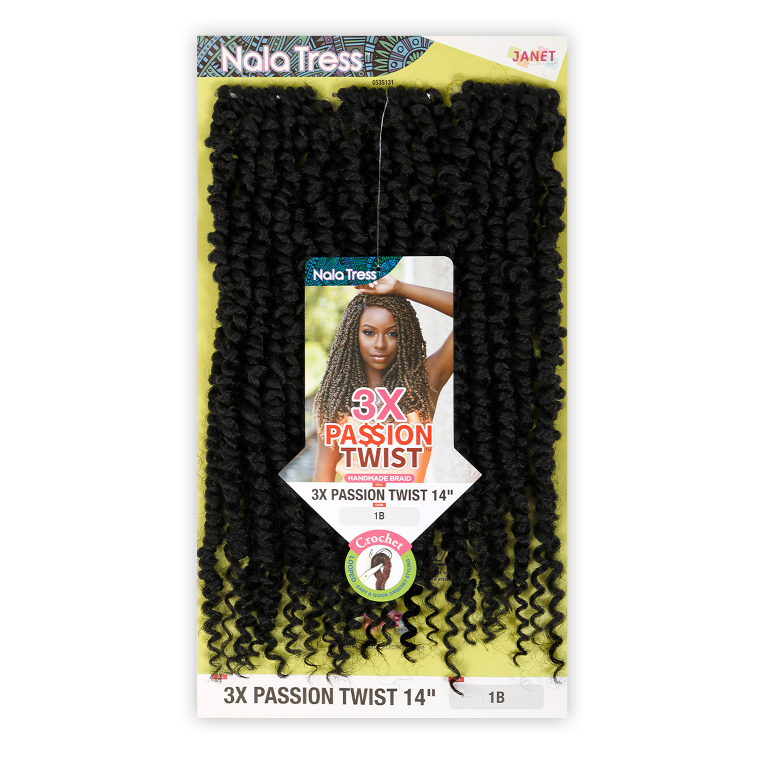 Janet Collection Crochet Braids Nala Tress 3X Passion Twist 14