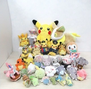 ポケモンセンターのぬいぐるみやマスコットを大量にお買取りさせて頂き