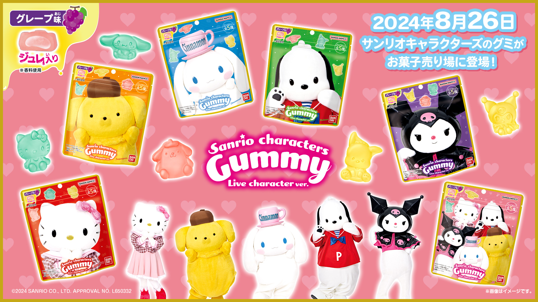 バンダイから「サンリオキャラクターズ Gummy ライブキャラクターver