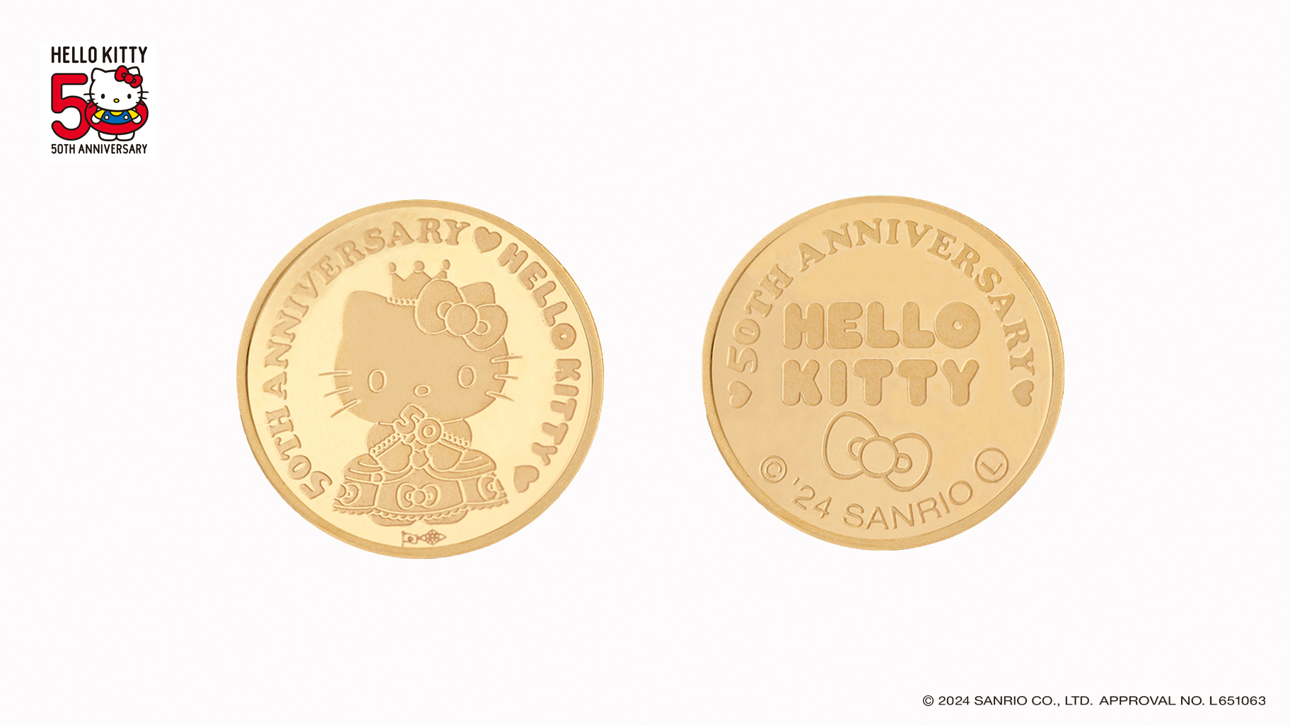 Hello Kitty 50th ANNIVERSARY」の純金アイテムが登場！｜サンリオ