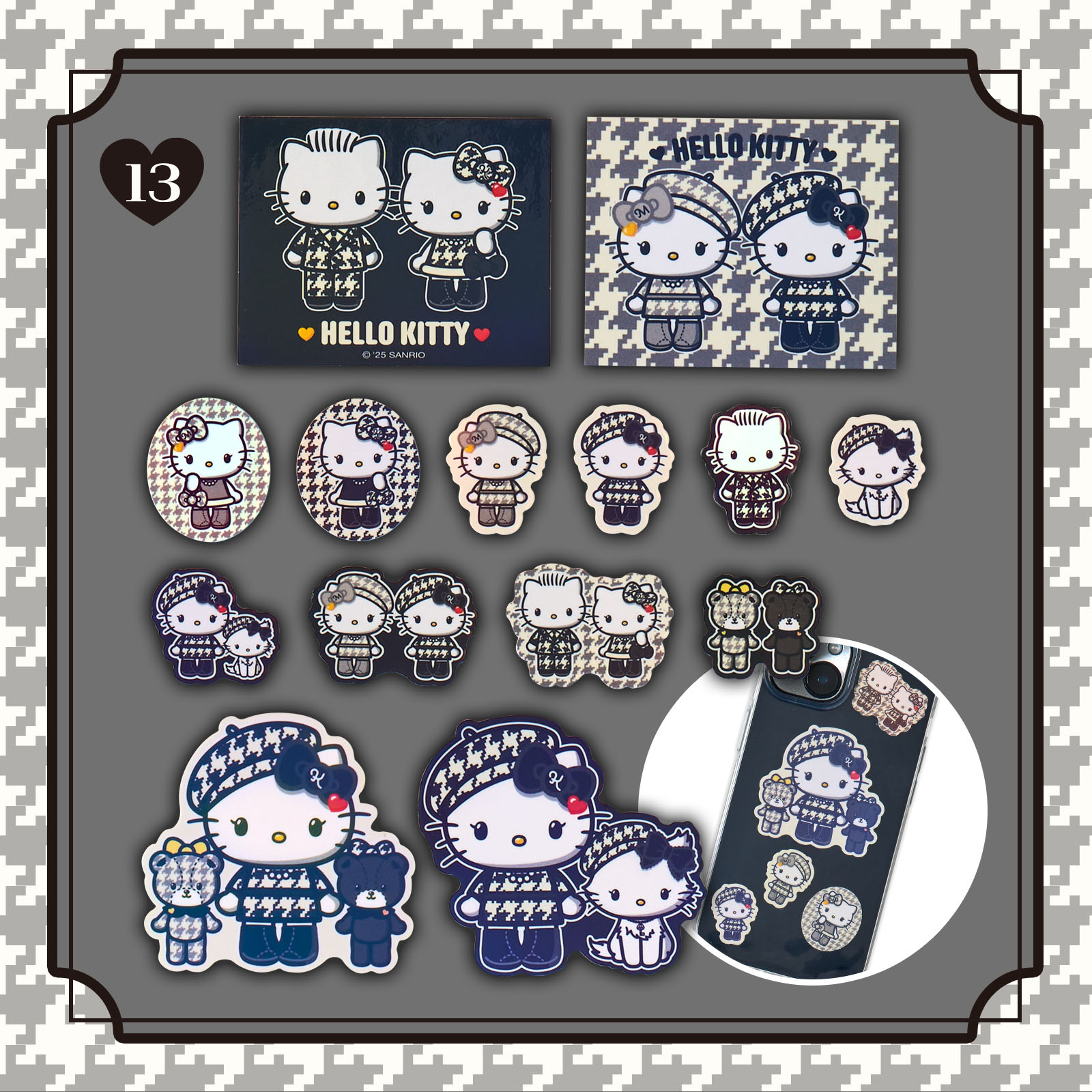 ハローキティ モノクロガーリーふたごコーデデザインシリーズ｜サンリオ