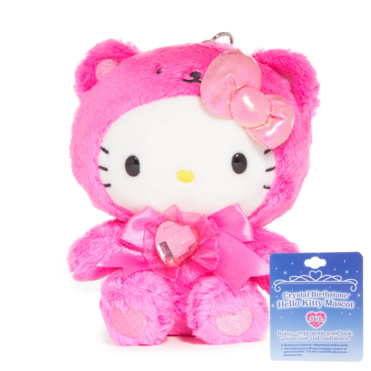 Hello Kitty Birthstone Mascot Keychain (Jul-Ruby)