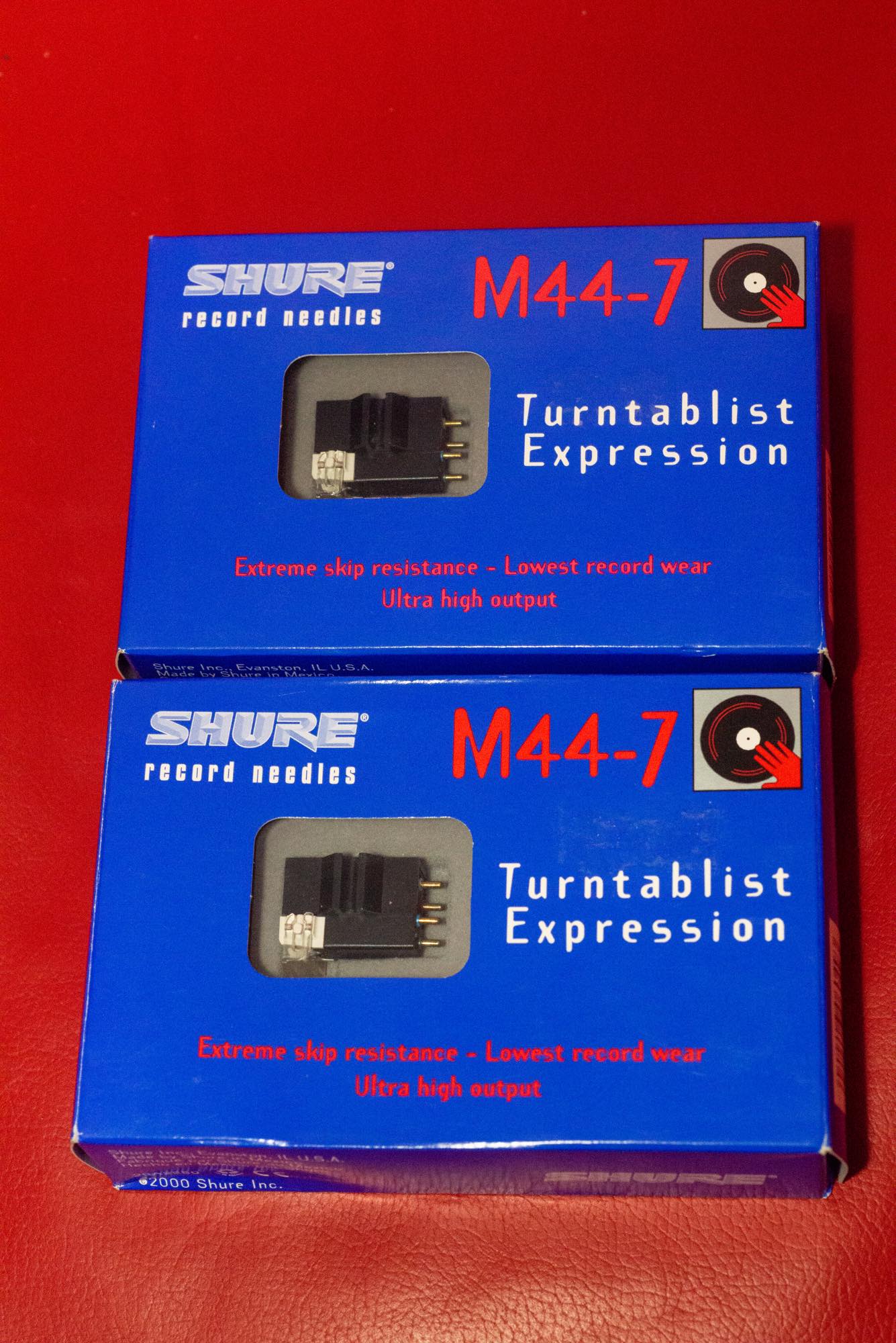 Shure M44-7 Wood 欅 ハーフサイズ 動作確認済み 両CH出力OK Shure M44