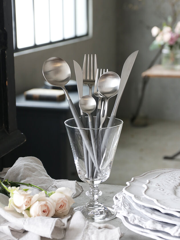 CutipolカトラリーGOA GREY MATTE x SILVER クチポール ～ サラグレース