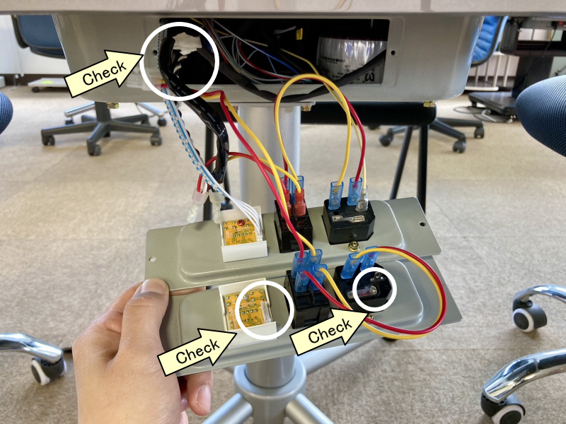 アクア・JP・JPEX電源部分の外し方 / 全自動麻雀卓、手打ち麻雀卓の