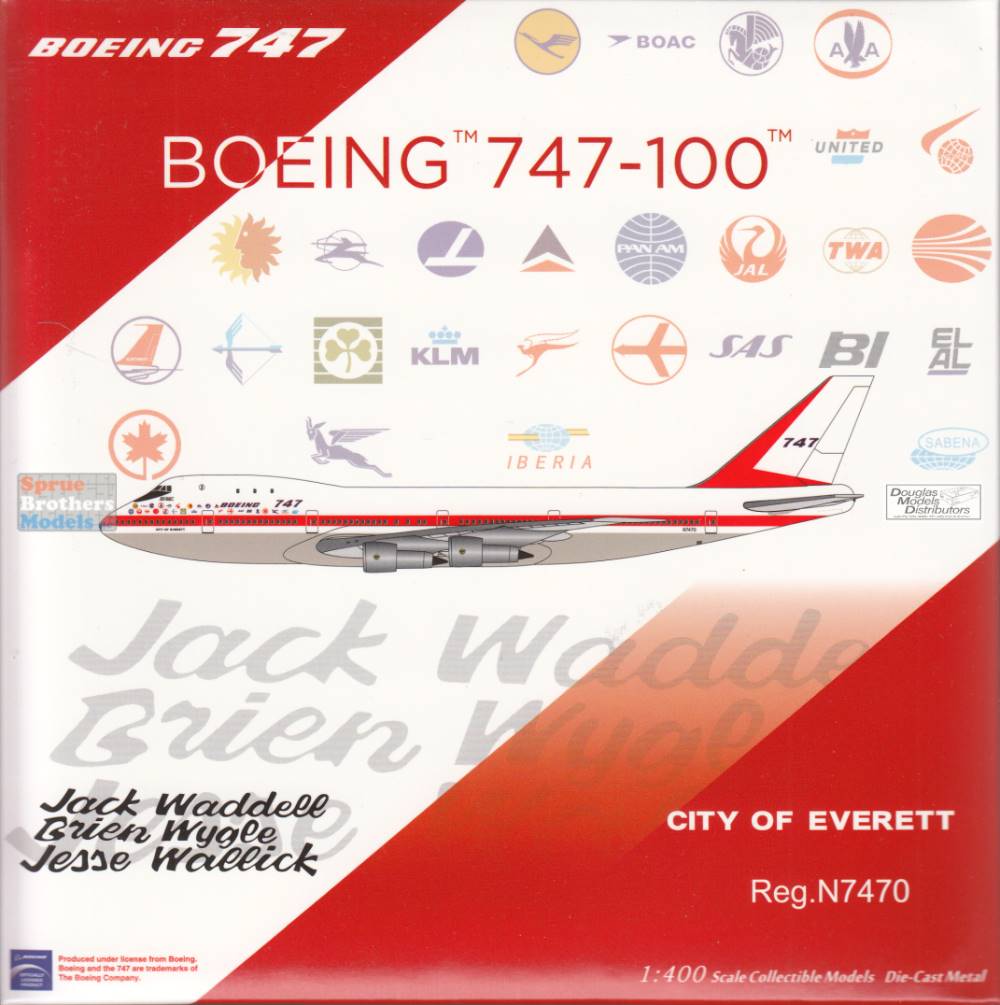 NGMBOE004 1:400 NG Lite B747-100 Reg #N7470 'City of Everett' (pre