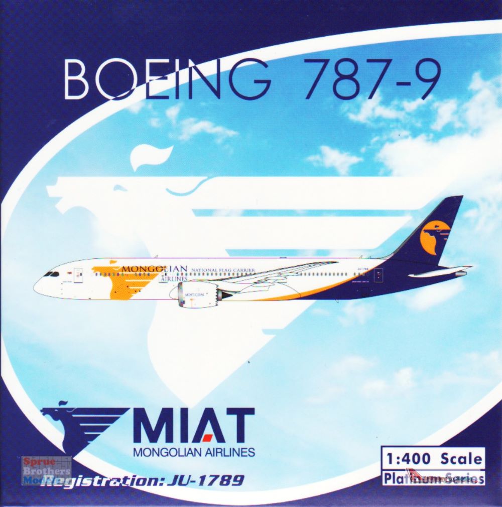 PHX11765 1:400 Phoenix Model Mongolian Airlines B787-9 Reg #JU