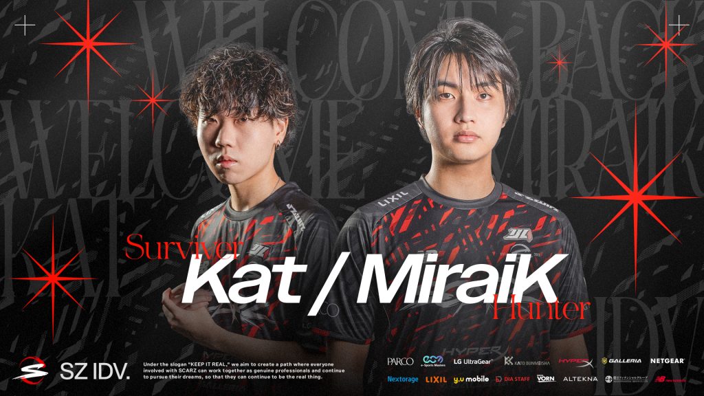 IdentityV】MiraiK選手、Kat選手加入のお知らせ | SCARZ Official Site