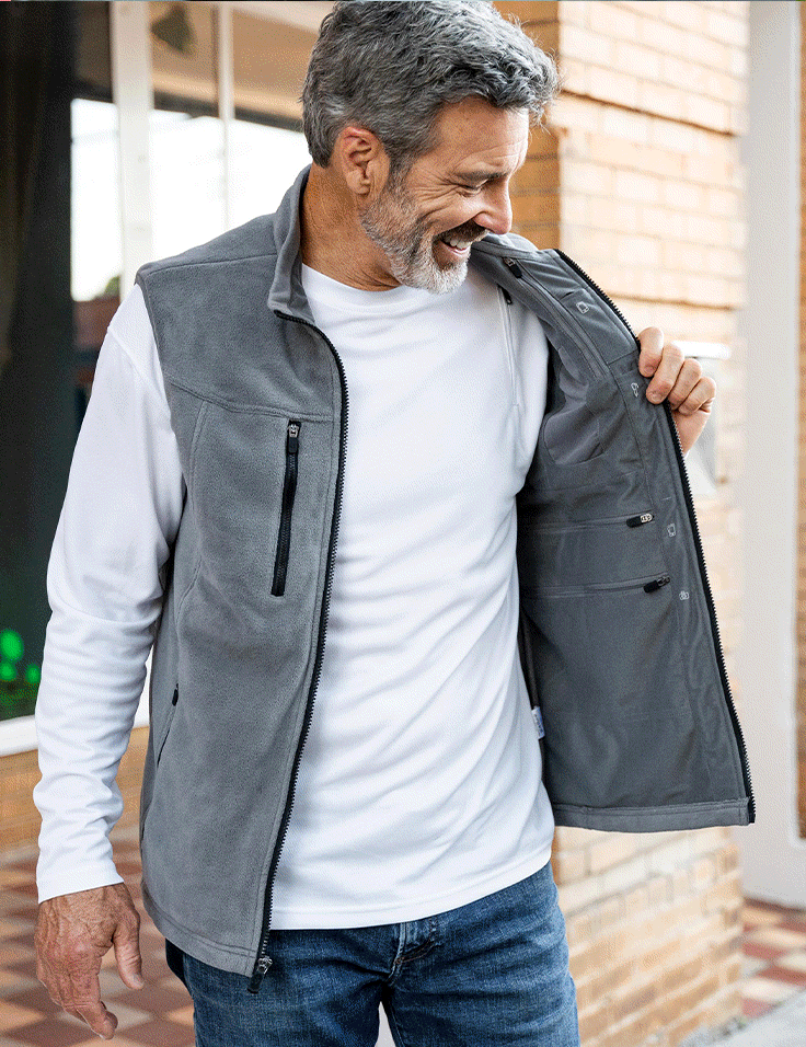 Fleece Crest Vest for Men – SCOTTeVEST