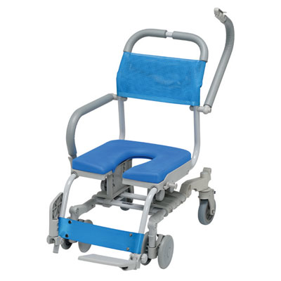 ウチエ シャワーラク四輪自在 シャワーキャリー・入浴用車椅子 | 快適