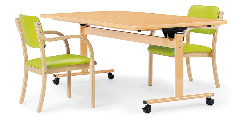 介護施設向けT字脚テーブル折りたたみタイプ 角型 TO-1690 | 快適空間