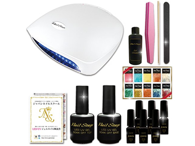 ジェルネイル スターターキット LEDライト カラージェル付 セットn7