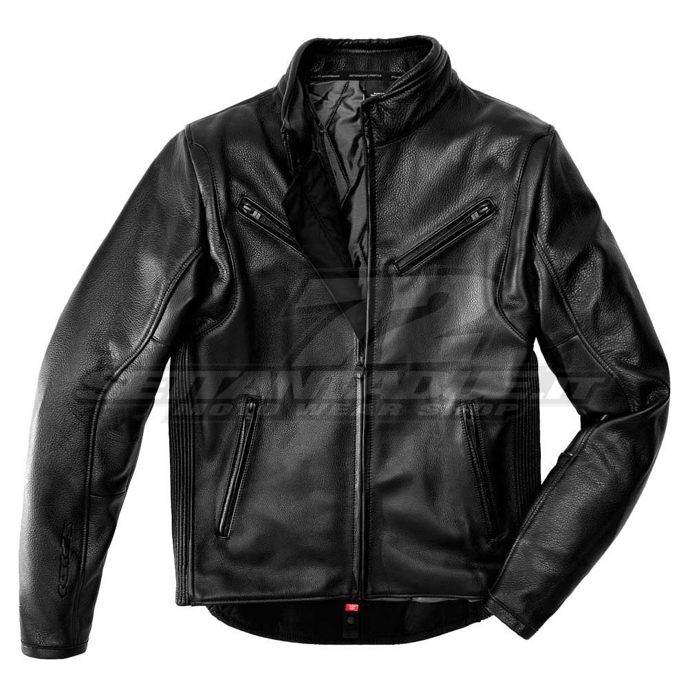 Spidi PREMIUM Motorcycle Leather Jacket - Black | SETTANTADUE.IT