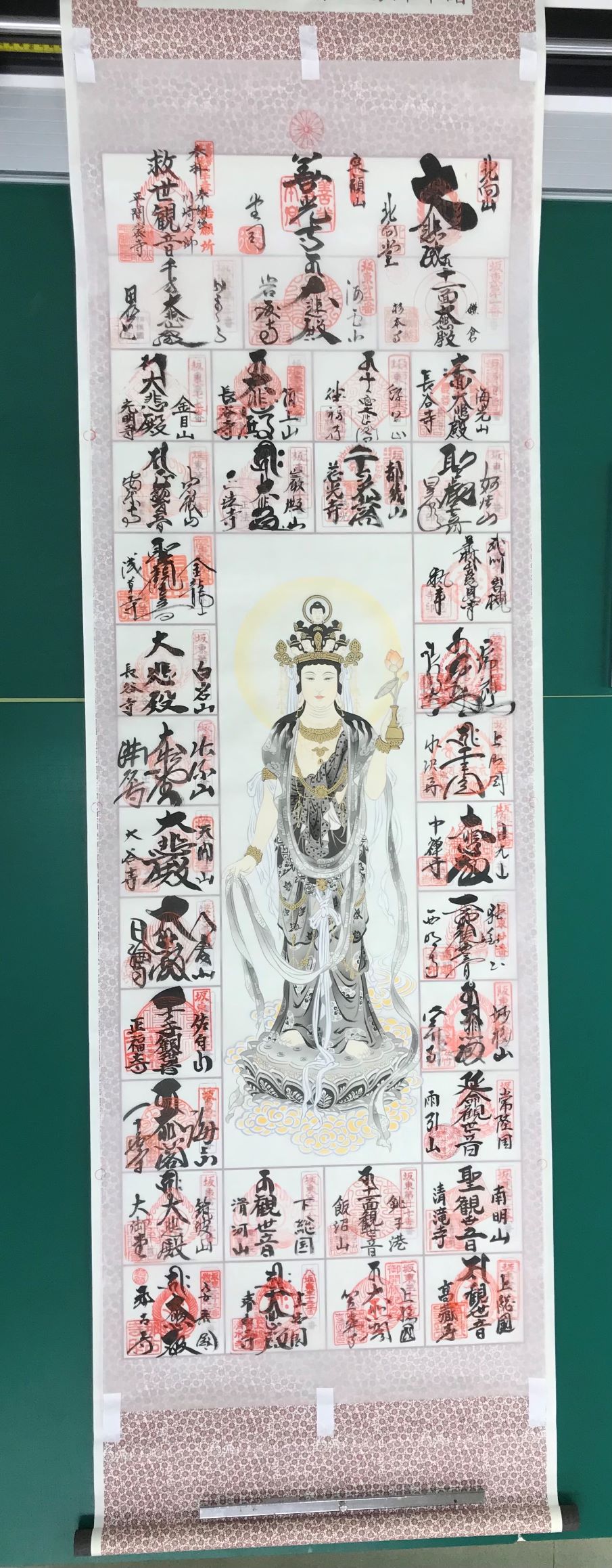 坂東三十三箇所観音お札の掛軸