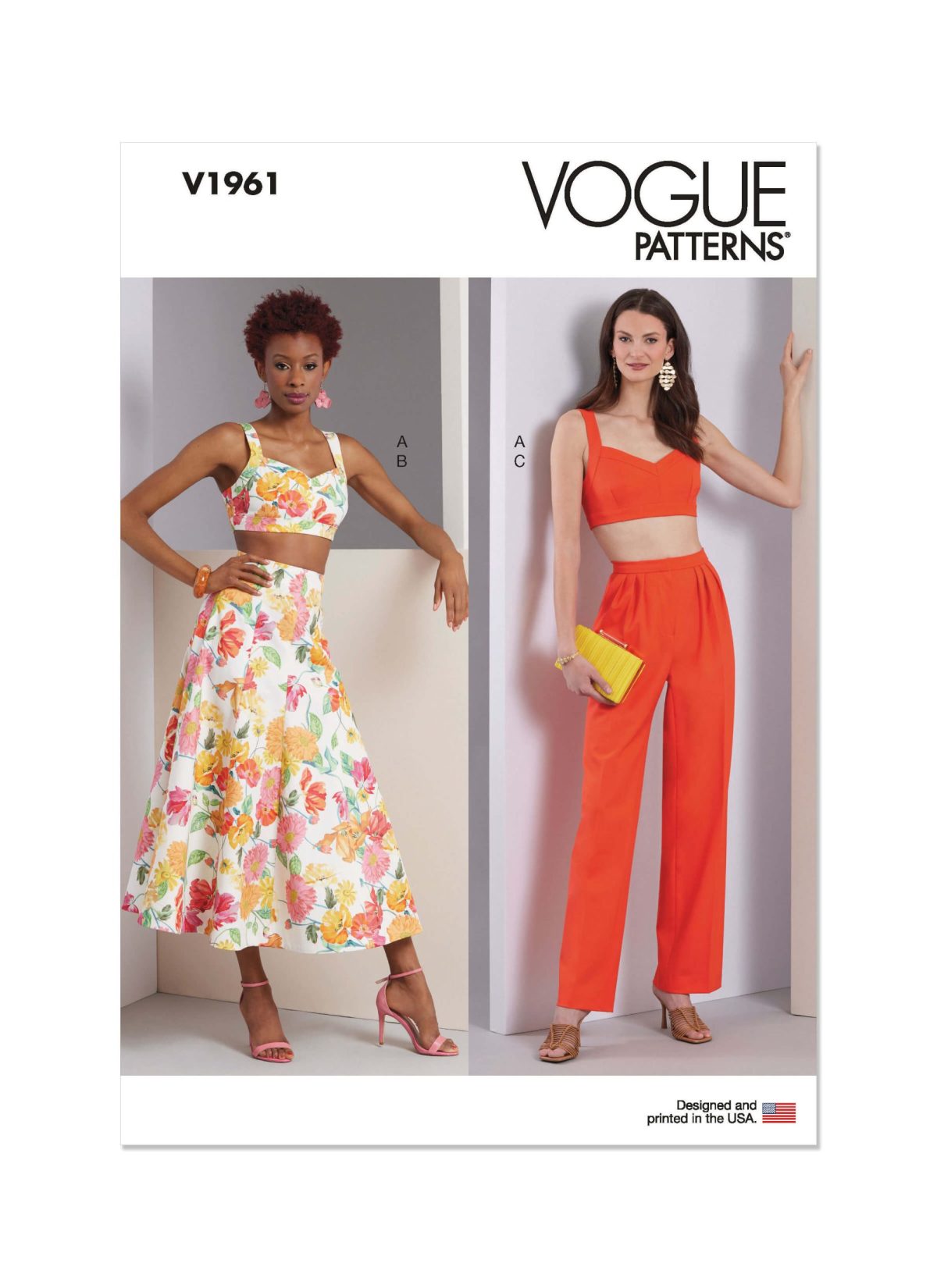 Vogue Patterns V1961 Misses' Top, Skirt and Trousers - Sewdirect