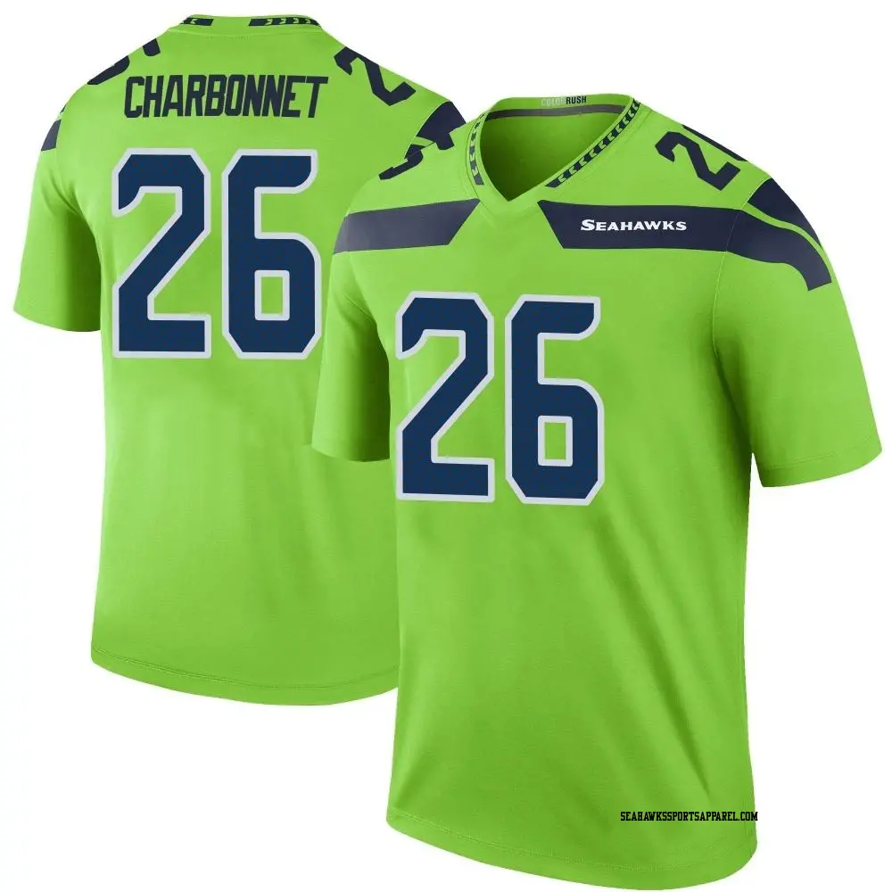 Legend Green Men's Zach Charbonnet Seattle Seahawks Color Rush