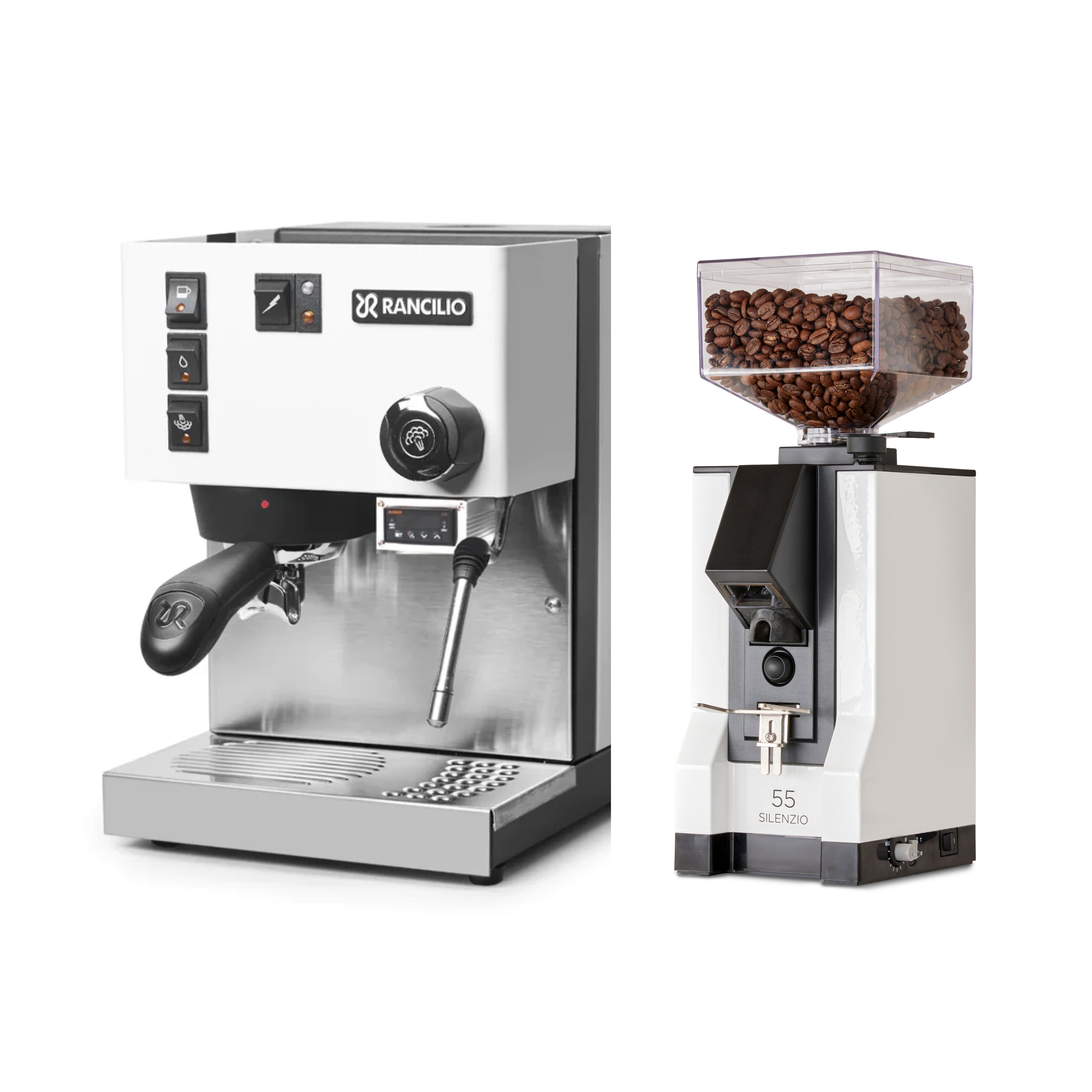 Rancilio Silvia PID and Mignon Silenzio 55 Bundle | Seattle Coffee