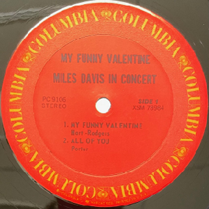 MILES DAVIS - MY FUNNY VALENTINE - Jazz Records seeed