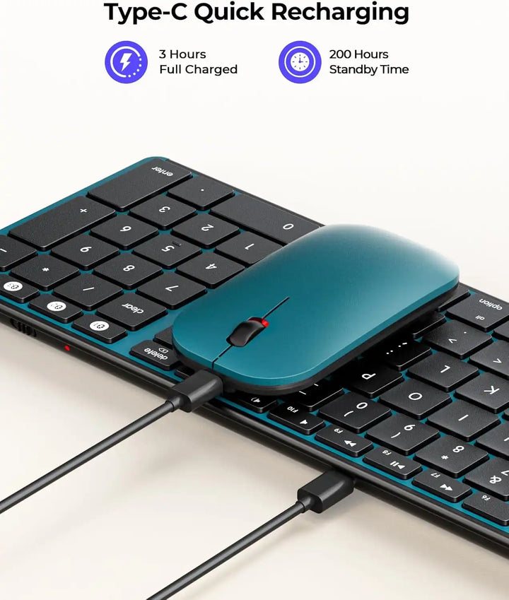 Seenda SKM64-2 Wireless Keyboard Mouse Combo for MacBook/iPad/Mac